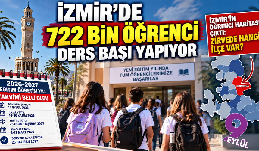 İzmir’de 722 bin öğrenci için ders zili çalıyor: En kalabalık ilçe Bornova