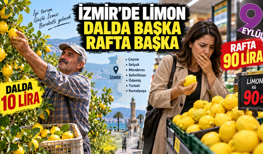 İzmir’de limonun fiyatı dalda başla, rafta bambaşka