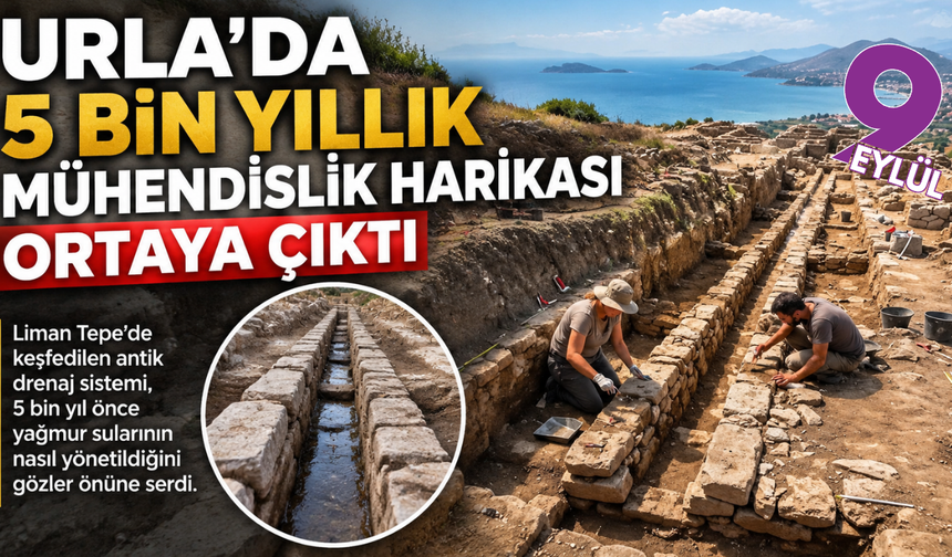 Urla Liman Tepe’de 5 bin yıllık mühendislik harikası: Antik drenaj sistemi bulundu
