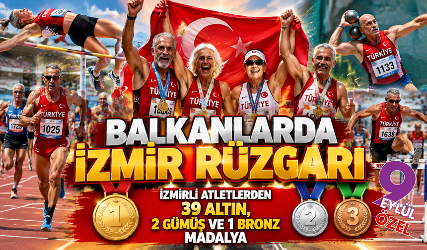 İzmirli master atletlerden Balkan’da büyük başarı: 14 sporcu 42 madalya kazandı
