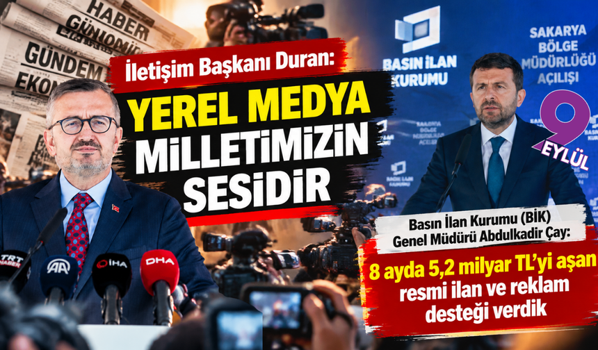 İletişim Başkanı Duran: “Yerel medya milletimizin sesidir”