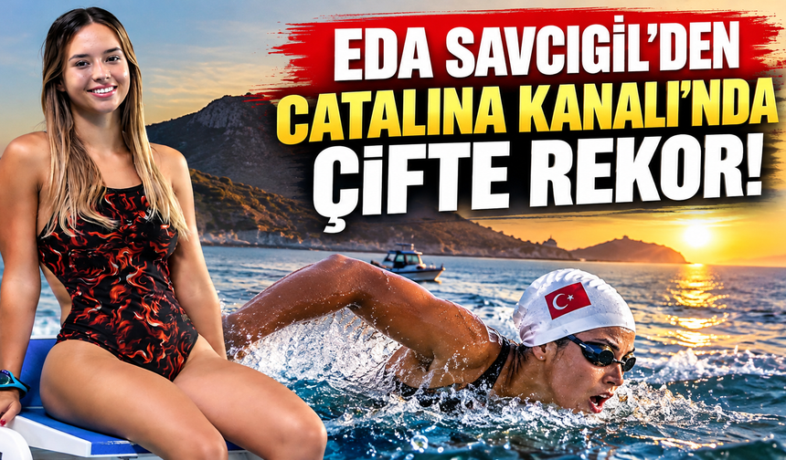 İzmirli genç yüzücü ABD'de tarih yazdı: Eda Savcıgil'den Catalina Kanalı'nda çifte rekor!