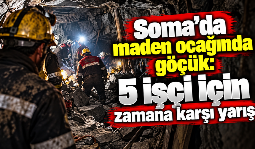 Soma’da maden ocağında göçük: 5 işçi için zamana karşı yarış