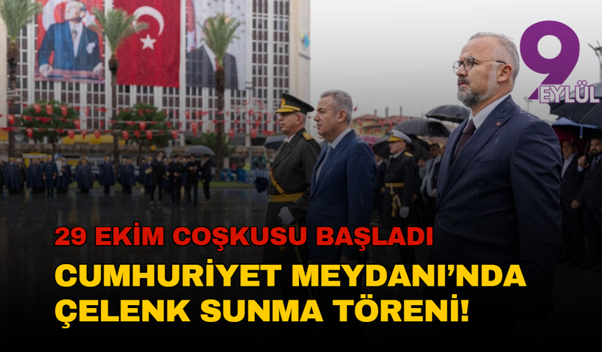 İzmir’de 29 Ekim coşkusu başladı: Cumhuriyet Meydanı’nda çelenk sunma töreni gerçekleşti