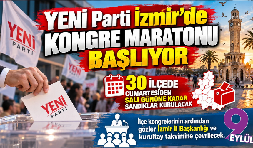 YENİ Parti İzmir’de kongre maratonu