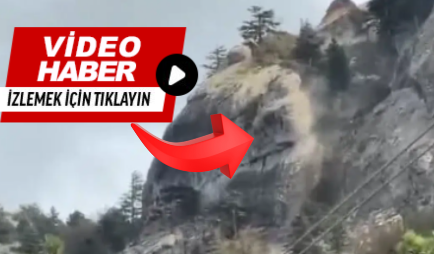 Depremde dev kaya koptu