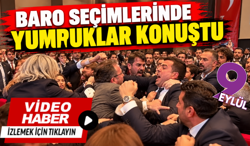Baro seçiminde yumruklu kavga!