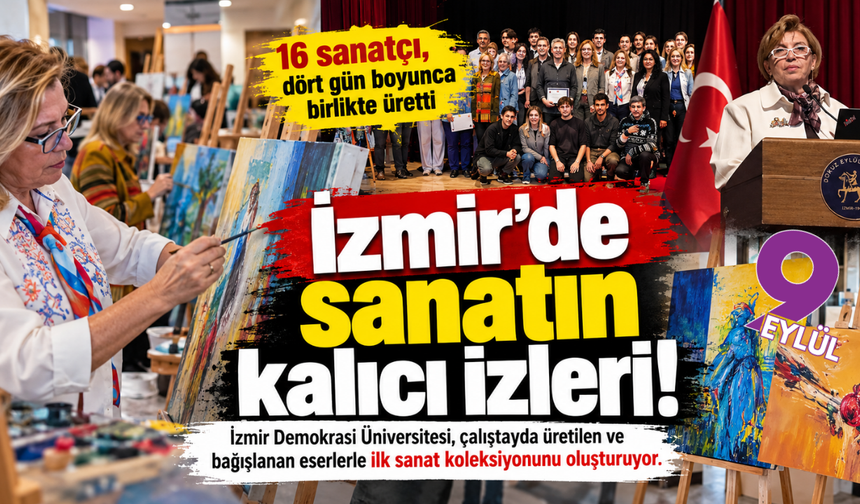 İzmir Demokrasi Üniversitesi sanat koleksiyonunun temellerini attı