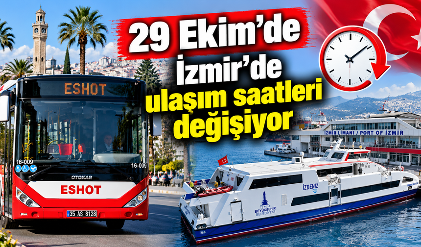İzmir'de 29 Ekim'e özel ulaşım düzenlemesi