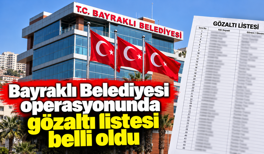Bayraklı Belediyesi operasyonunda gözaltı listesi belli oldu