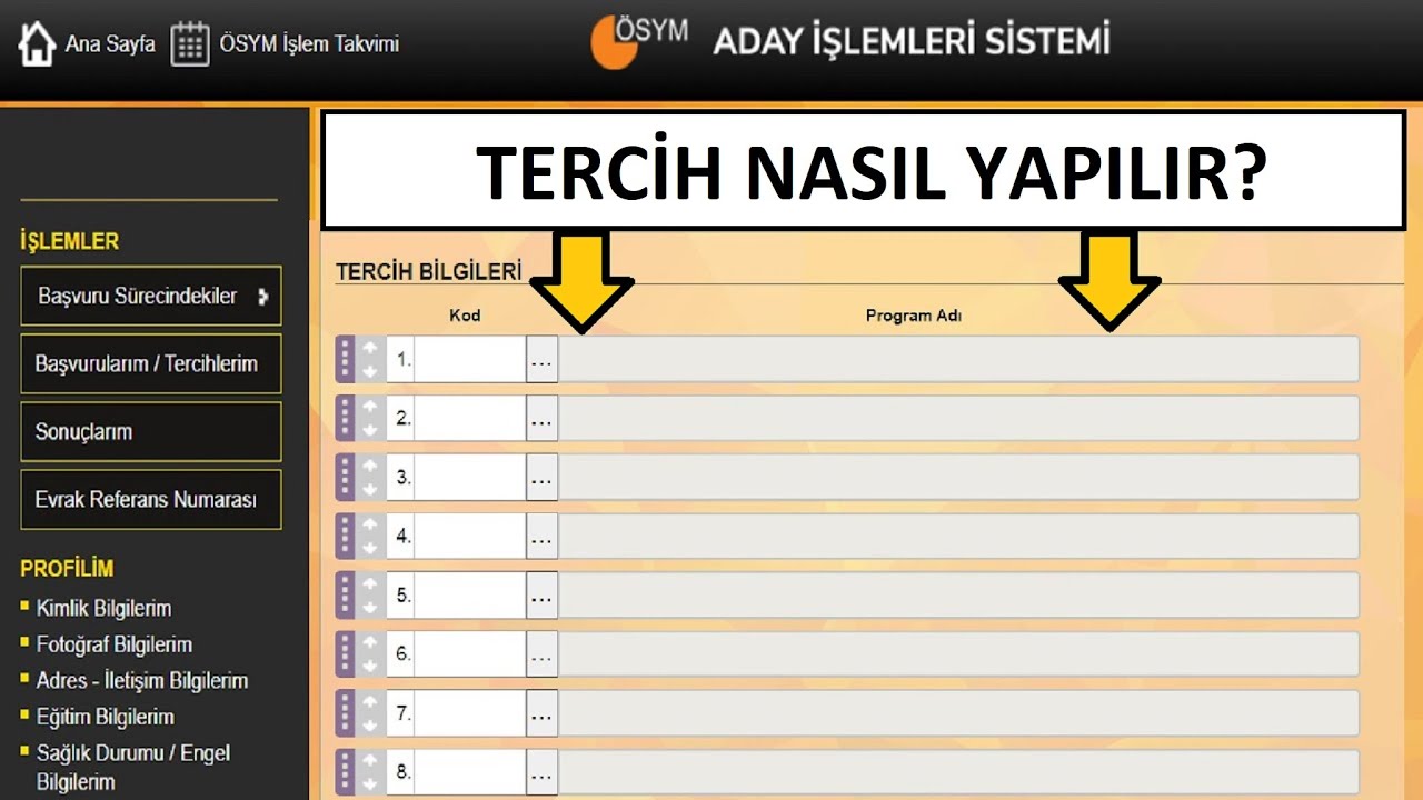 YKS TERCİHLERİ NASIL YAPILIR?