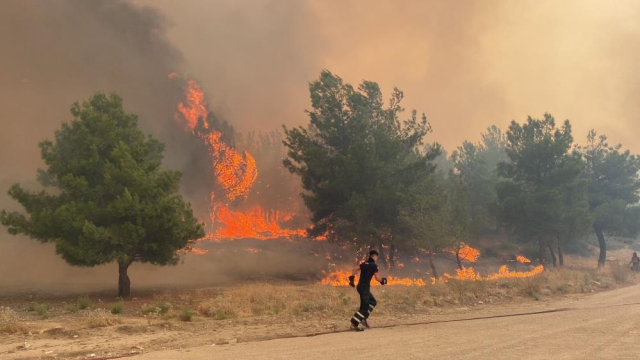 Çanakkale’de Orman Yangını Alevler Şehir Merkezine Yaklaşıyor