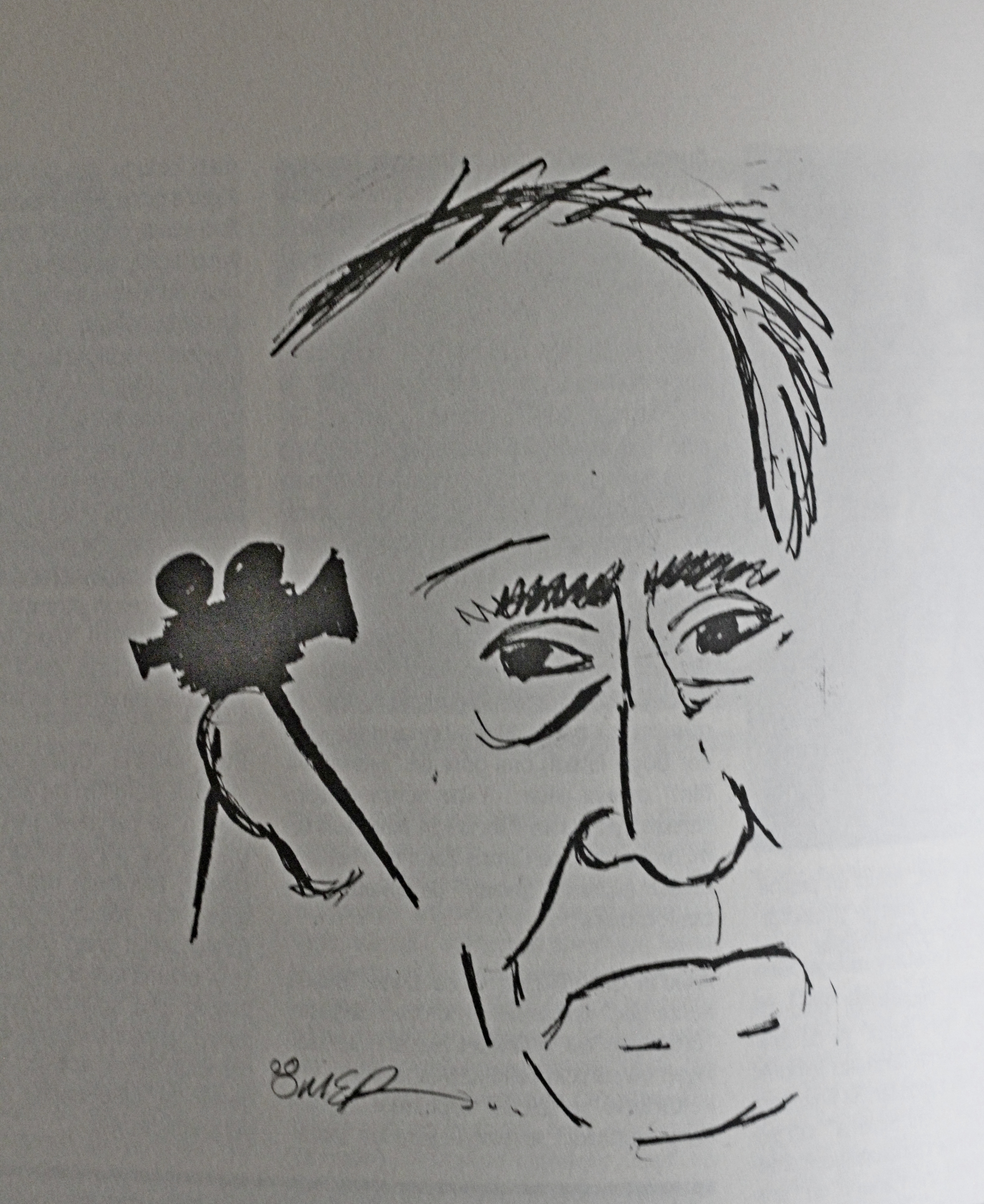 Karikatürist Ömer Çam'ın,Ünlem Sanat Dergisi'nde yayımlanan Lütfi Akad portresi