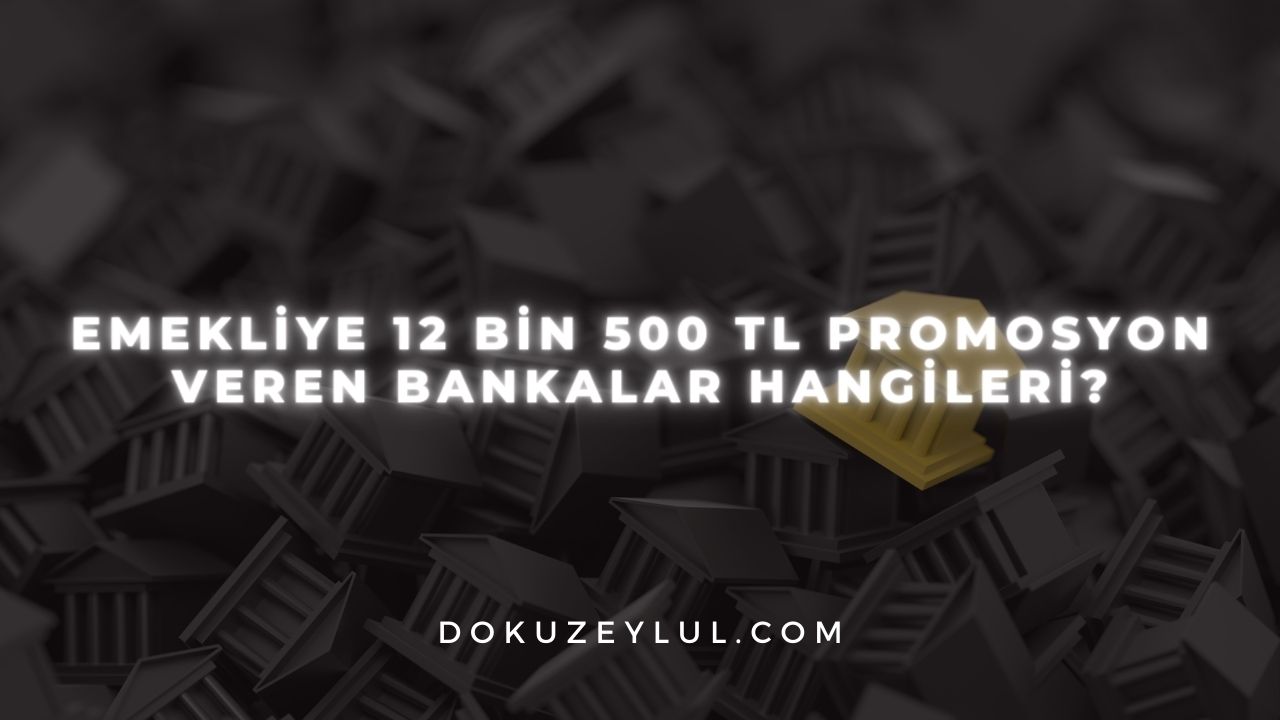 Emekliye 12 Bin 500 TL Promosyon Veren Bankalar Hangileri?