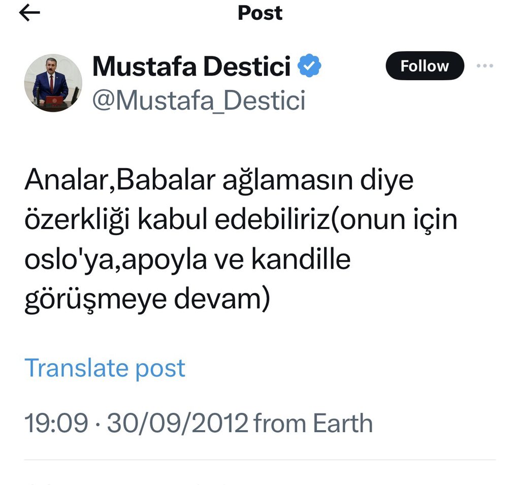Bbp Lideri Mustafa Destici’nin 2012'De Özerklik Talebi Ortaya Çıktı