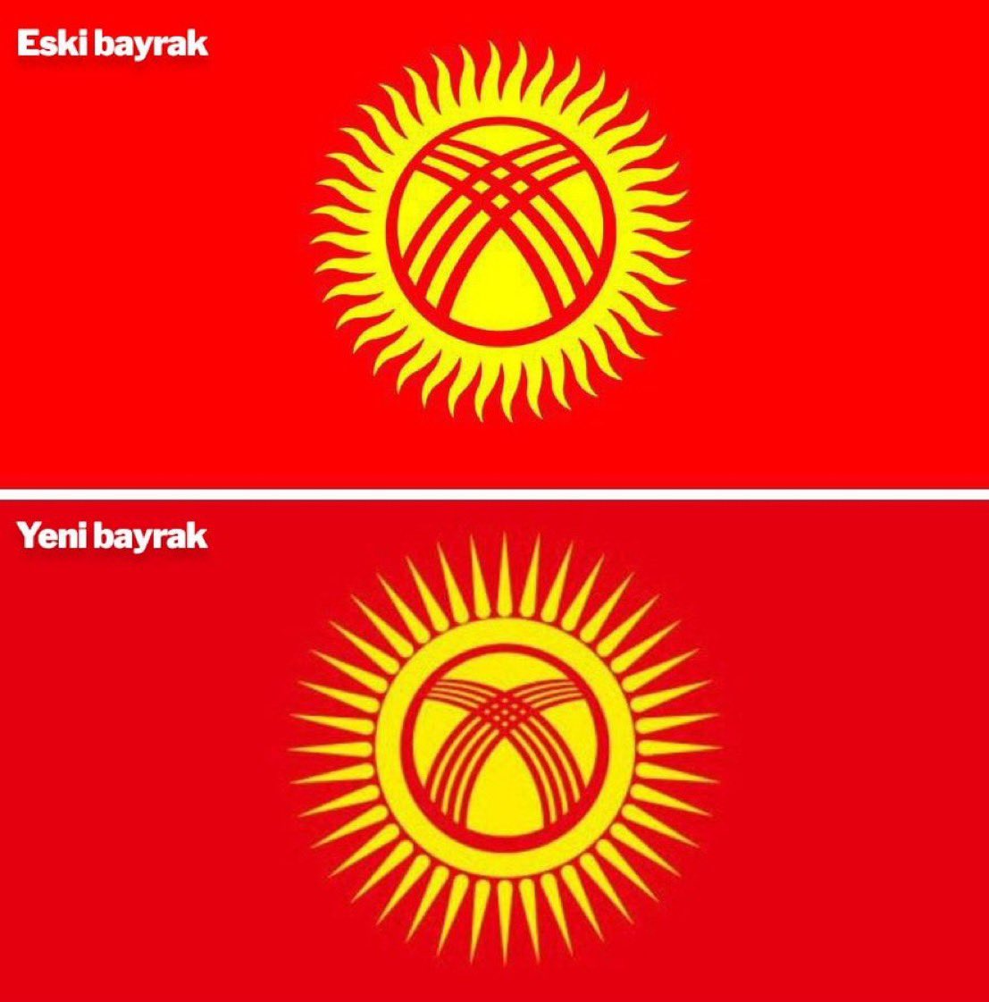 Kırgızistan’ın Bayrağı Değişti