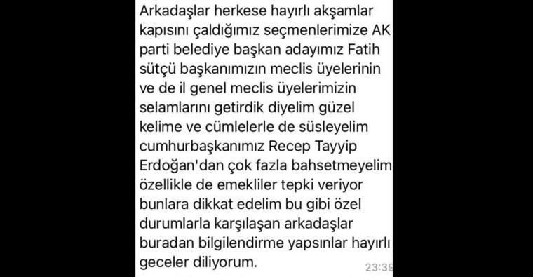 AKP’li ismin mesajı ortaya çıktı: ‘Erdoğan’dan fazla bahsetmeyelim, tepki var’