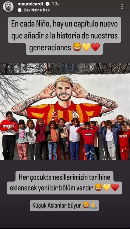 Galatasarayli Icardiden Duvar Resmini Paylasti
