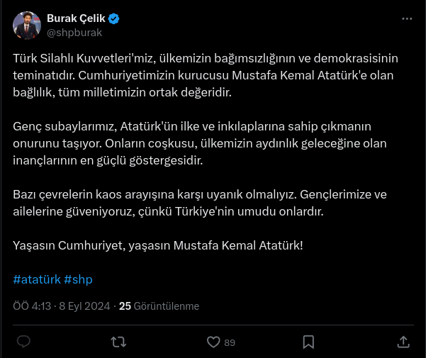 Burak Çelik Açıklama