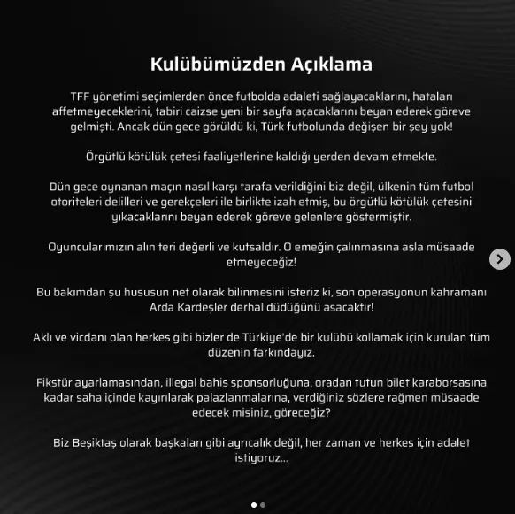 Besiktas Derbi Aciklamasi Ne Besiktas Resmi 17986419 8719 M