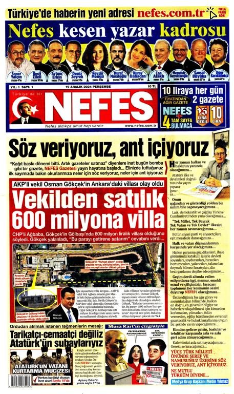 Nefes Gazetesi Yayin Hayatina Basladi Ilk Manseti Ne Oldu-1