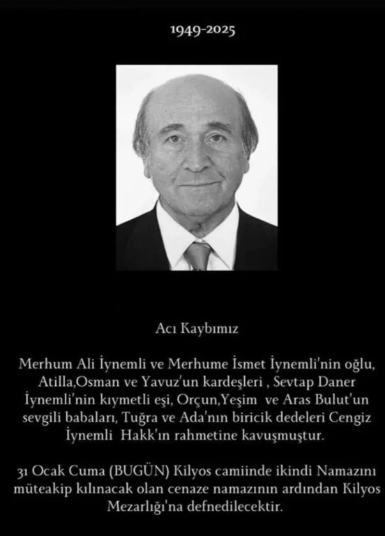 Aras Bulut Iynemli Nin Babasi Cengiz Iynemli Hayatini Kaybetti