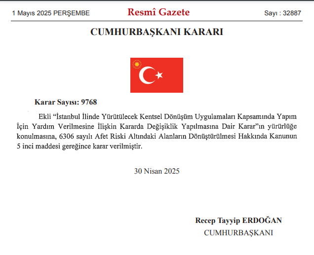 Resmi Gazete De Yayimlandi Istanbulda Kentsel Donusum Yardimlarinda Degisiklik-1