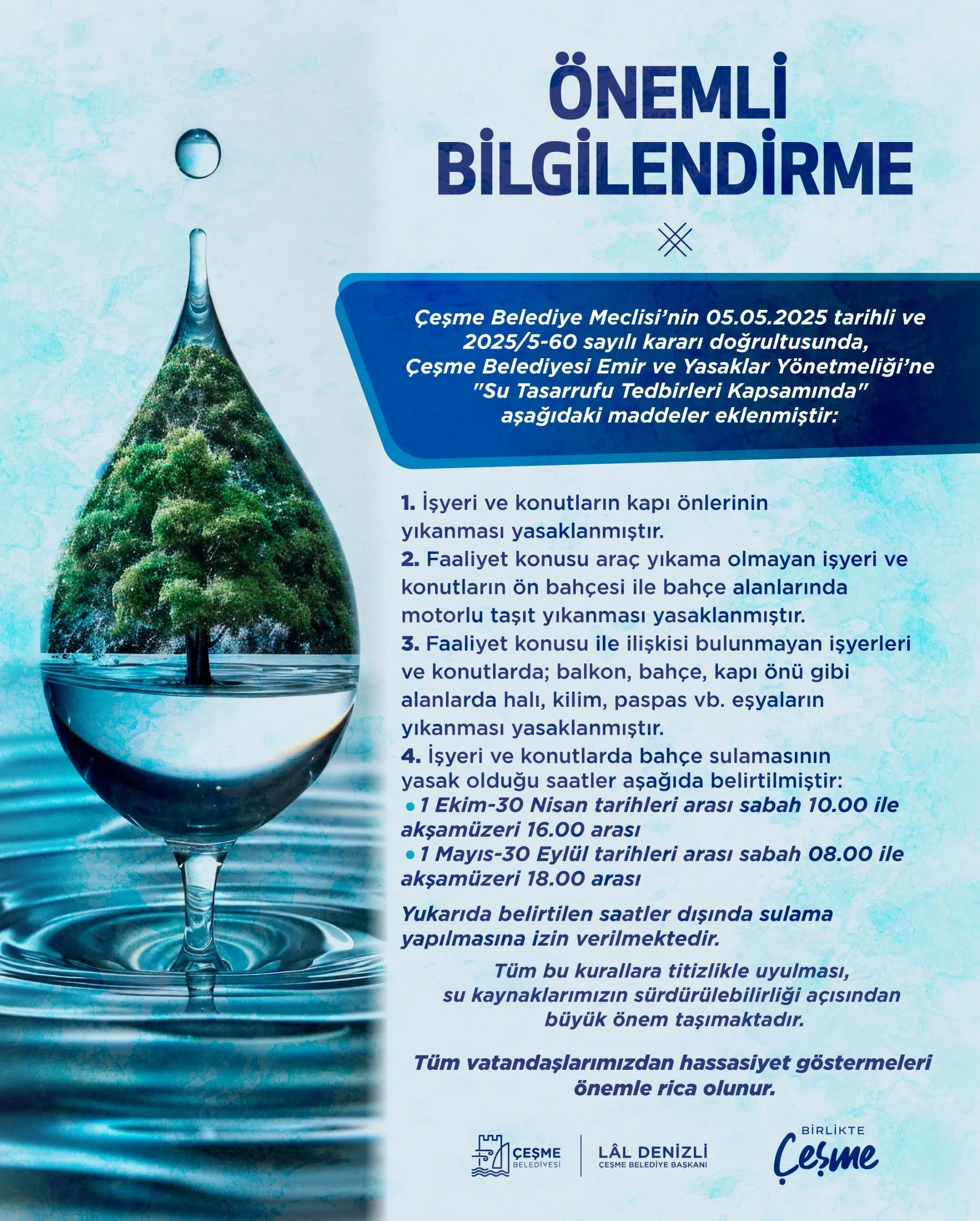Cesmede Yeni Yasaklar Getirildi Kapi Onu Yikamak Ve Arac Temizlemek Yasak 2