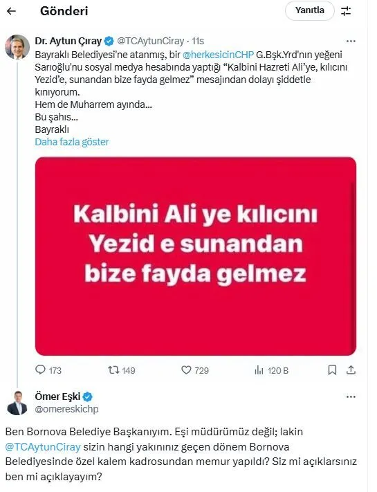Izmirde Kadro Tartismasi Eski Ile Ciray Sosyal Medyada Atisti Siz Mi Aciklarsiniz Ben Mi 1