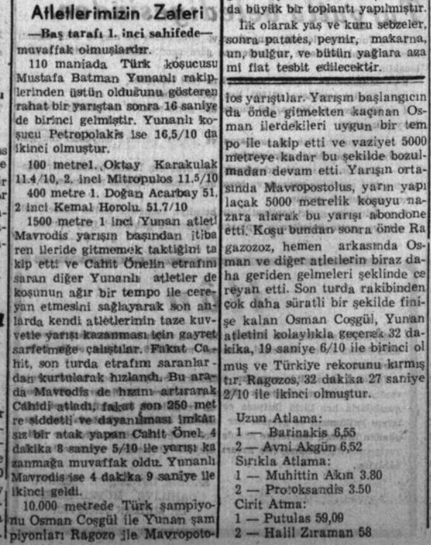 1949 Mayıs Anadolu Oktay Karakulak Atletizm Panion6