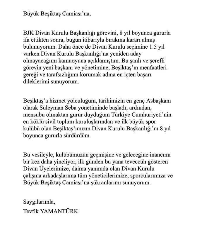 Hasan Arat A Kursude Saldiran Yamanturk Besiktas Taki Gorevinden Ayrildi