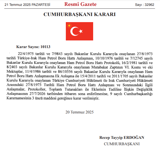 Resmi Gazete De Yayimlandi 52 Yillik Petrol Anlasmasi Bitiyor