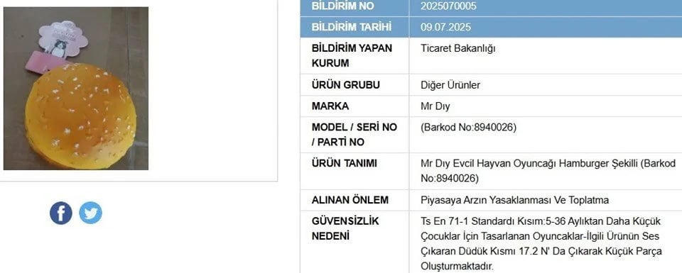 Ticaret Bakanligi Bazi Urunleri Yasakladi Toplatma Karari Alindi 2