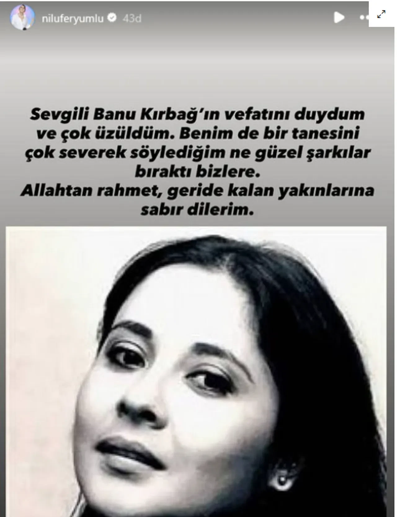 Banu Kirbag Hayatini Kaybetti Unlu Isimlerden Pes Pese Paylasim Geldi 3242494 202508181349 1