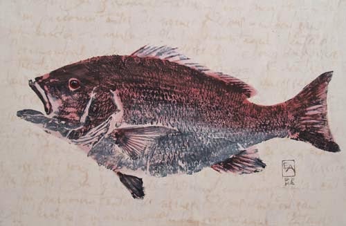 Gyotaku. Red Snapper