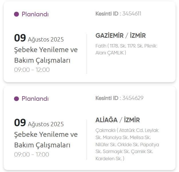 Izmir Gediz Elektrik Kesintisi 9 Agustos Izmir 18929549 8135 M