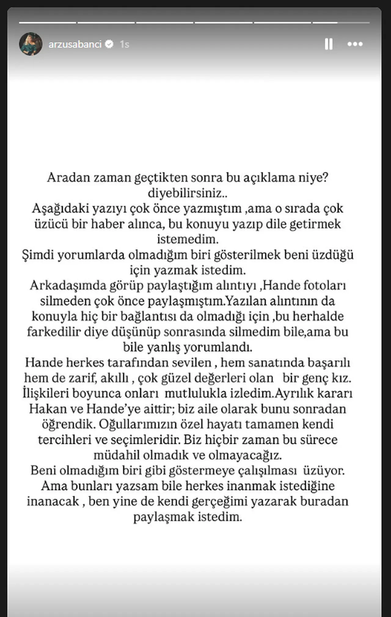 Arzu Sabancidan Hande Ercel Aciklamasi Geldi 3246434 202509041408 2