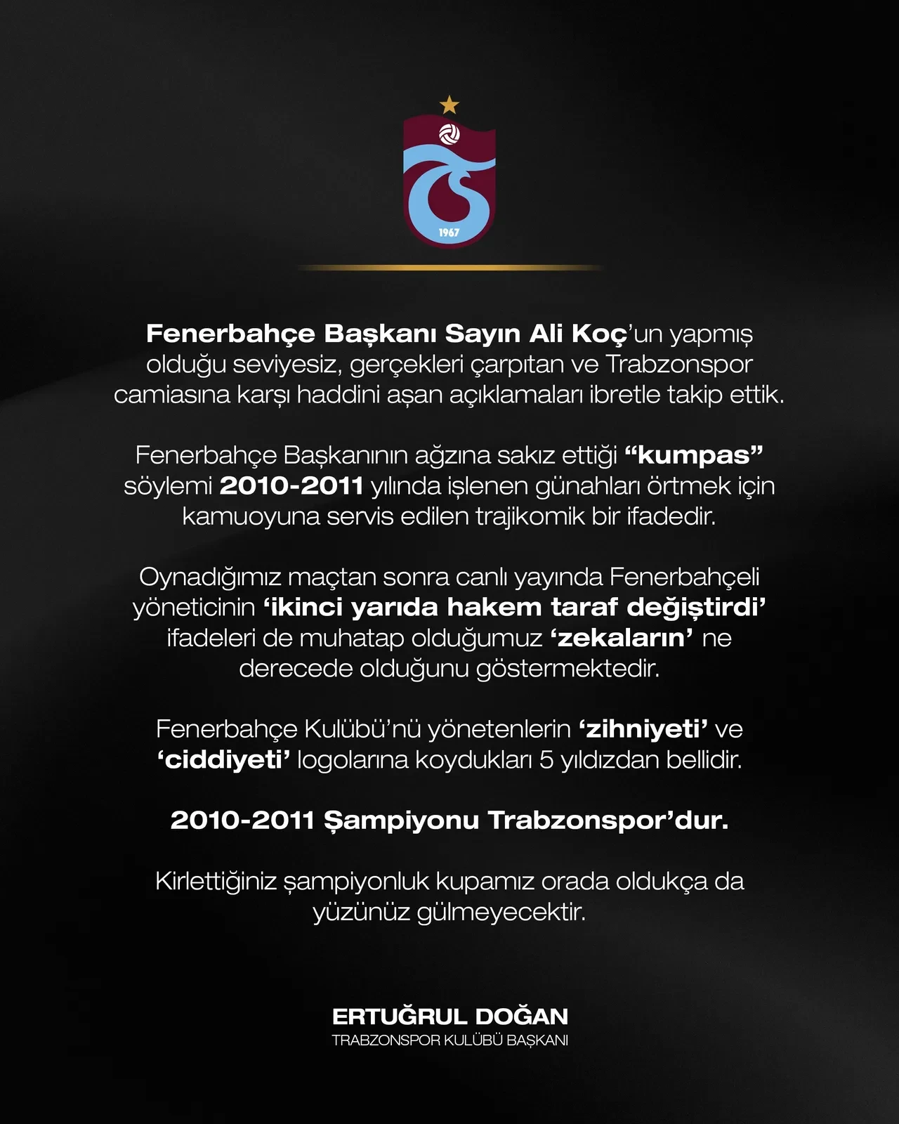 Fenerbahce Ve Trabzonspor Arasinda Tansiyon Yukseldi Ertugrul Dogandan Ali Koca Sert 3249078 202509151548 2