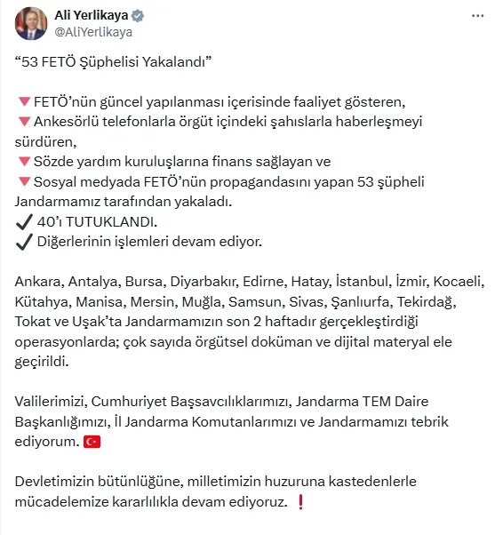 Izmir Dahil 19 Ilde Feto Operasyonu 53 Supheli Yakalandi 1 1.Png