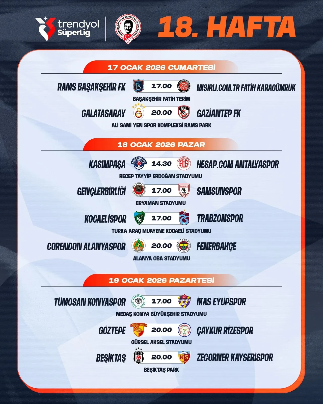 Super Ligde 18 19 Hafta Programi Belli Oldu 3272157 202512221604 1