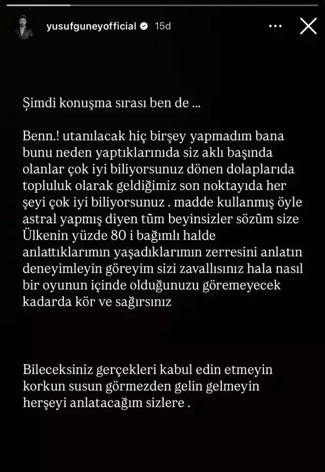 Uyusturucu Testi Pozitif Cikan Yusuf Guney Den 19413372 1204 M