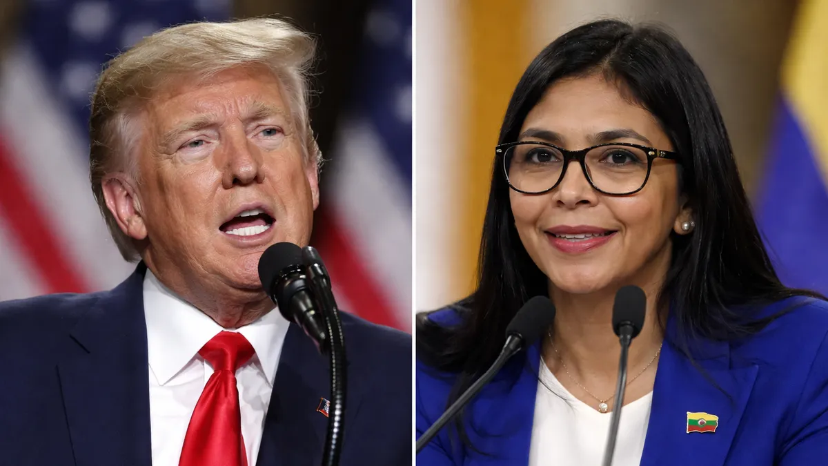 Donald Trump Delcy Rodriguez