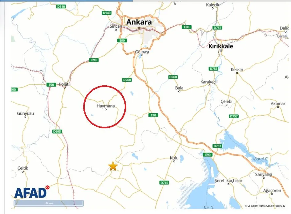 Ankara Deprem Haymana Sondakika