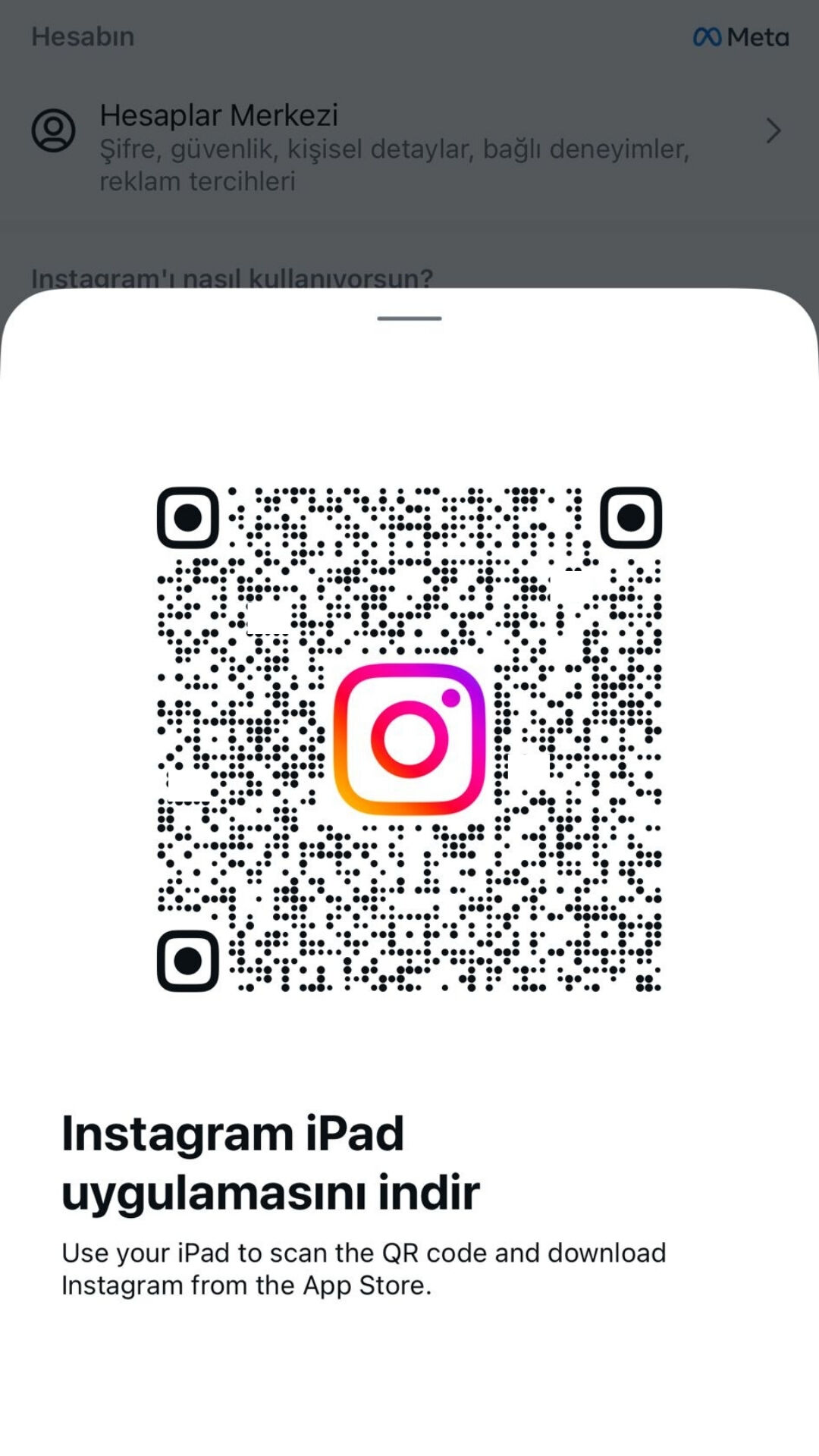 İnstagram İpad Tablet