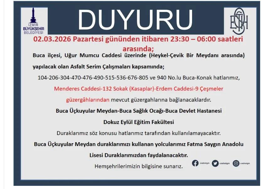 Izmir Eshot Guncel-1