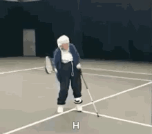 Old Tennis Lady