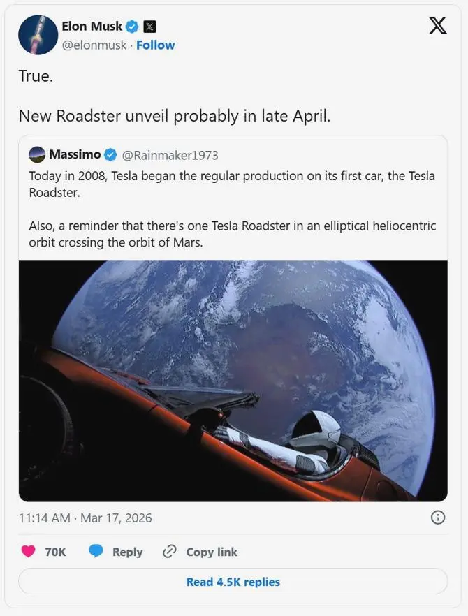 Yillardir Beklenen Tesla Roadster Icin Tarih Verildi Rr Th Rf C5