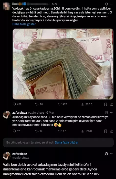 Zafer Algoz Un Borcunu Isteyemeyen Kullaniciya 19634014 2392 M