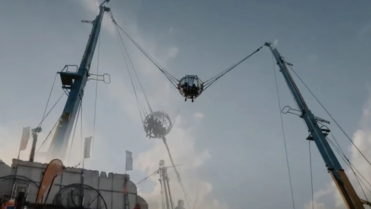 Lunaparkta Dehset Dev Sapanin Halati Koptu Oua4