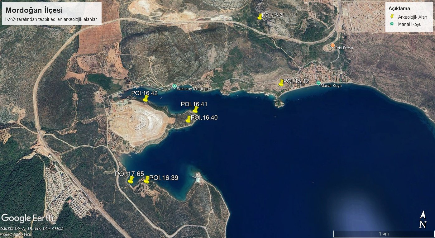 Planlama Alanında Yapılan Arkeolojik Yüzey Araştırmaları Harita 07.04.2026